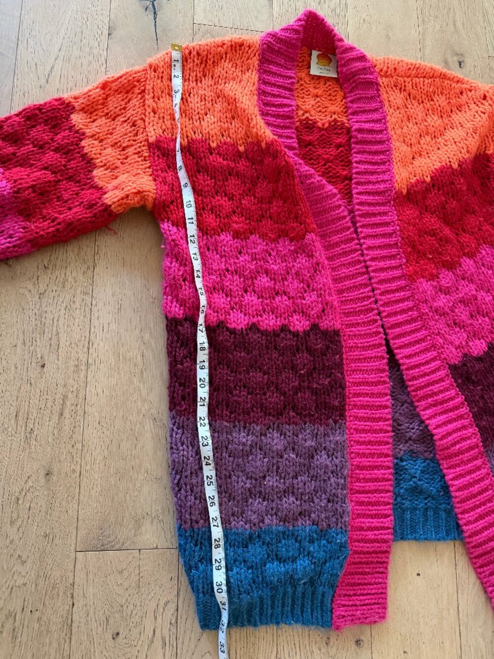 FARM Rio Multicolor Open Knit Cardigan size small - Picture 14 of 16